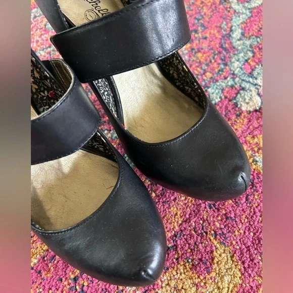 Seychelles | Women's black leather Third Degree Mary Jane pumps, side button sz9 - Picture 7 of 13